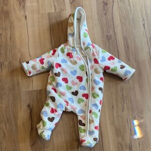 Joe Fresh Multi-Color Heart Hooded cozy outerwear One-Piece